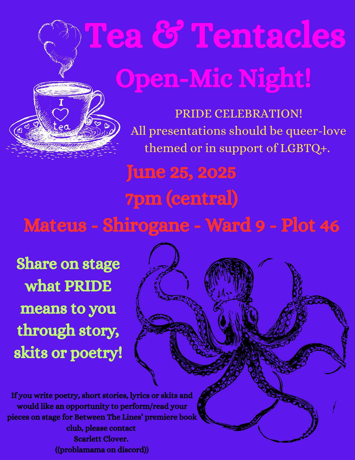 Tea & Tentacles Pride Night